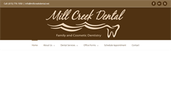 Desktop Screenshot of millcreekdental.net